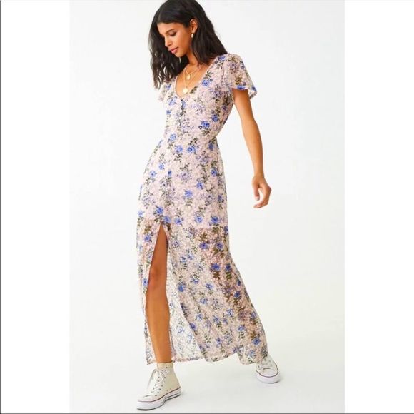 Floral Lace Maxi Dress 